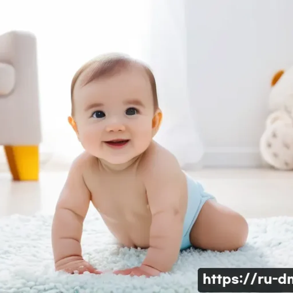 페이스북 광고 최적화 전략 - A cheerful and adorable baby, approximately 10-14 months old, sitting upright on a soft, fluffy whit...