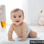 페이스북 광고 최적화 전략 - A cheerful and adorable baby, approximately 10-14 months old, sitting upright on a soft, fluffy whit...